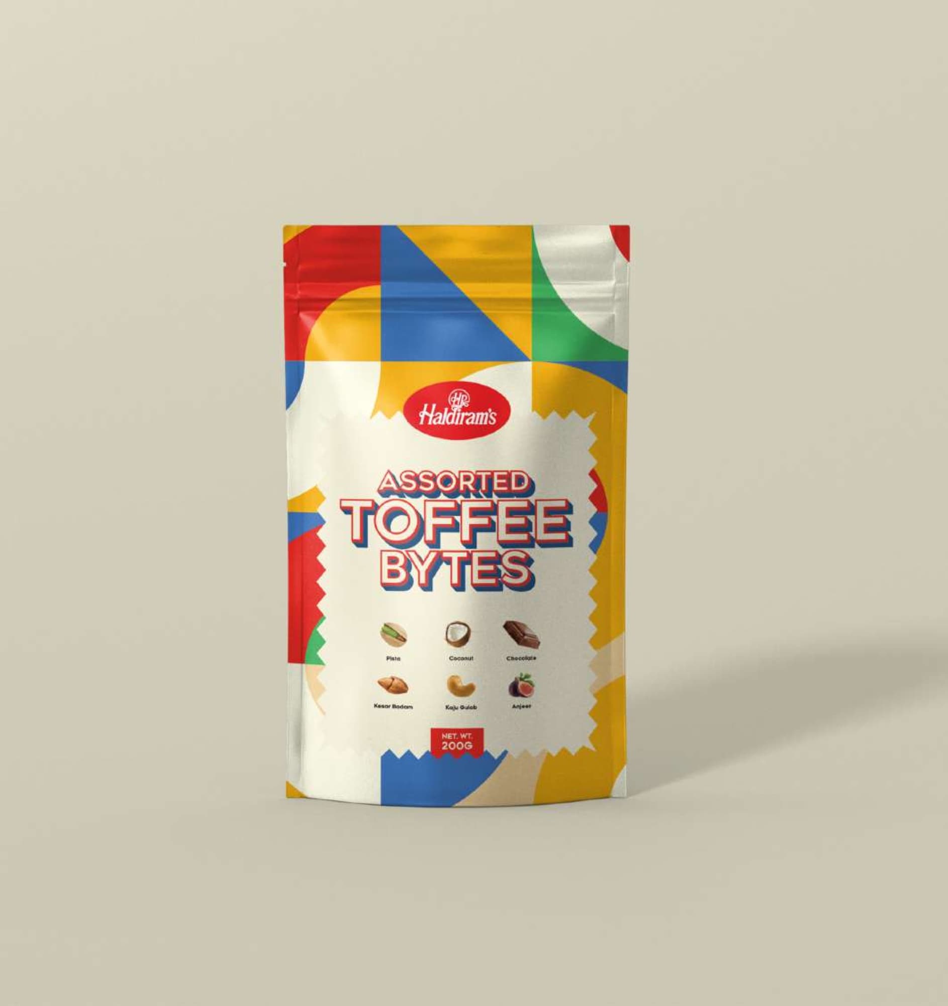 Haldiram's Assorted Toffee Bytes packaging