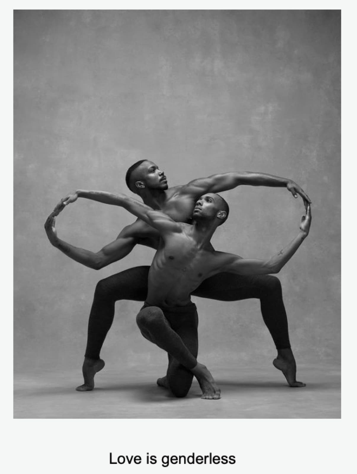 "Love is genderless", campaign visual