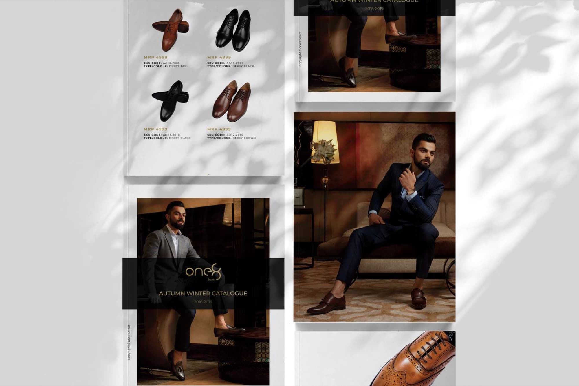 One8Select lifestyle and product photography featuring Virat Kohli